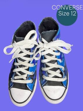 Converse Chuck Taylor All Star Sneakers  Camouflage Print Blue Children’s Size12